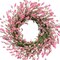 20 Inch Pink Flower Wreath for Front Doors Spring and Summer for Indoor and Outdoor Decor Rustic and Farmhouse Style Home Pink Wreath